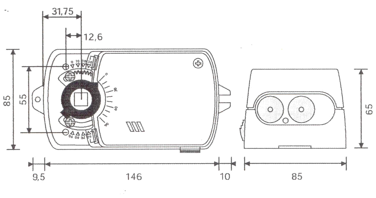 s6061-04d-standard-spjäll-aktuator-icke-felsäkra-spjäll-aktuatorer-5